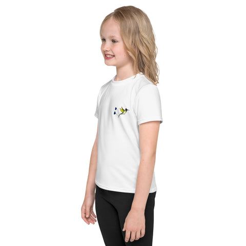 Kolibri gedruckt auf Kinder T-Shirt in weiß