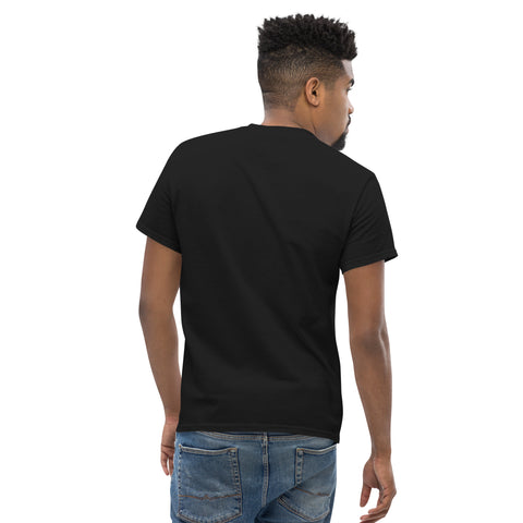 Nilpferdson gestickt auf Unisex T-Shirt schwarz