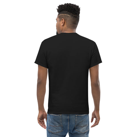 Nilpferdson gestickt auf Unisex T-Shirt schwarz