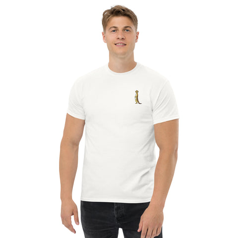 Erdmannson gestickt auf Unisex T-Shirt weiß